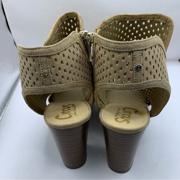 Circus NY by Sam Edelman open toe cut out heel sandals size 8.5 beige - Picture 7 of 10